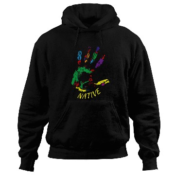 Discover Handprint Native American Indigenous Tribe Illustration Hoodies