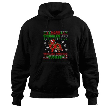 Discover Dog Shetland Warm Snuggles Shetland Sheepdog Cuddles Red Plaid Santa Dog Hoodies