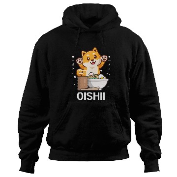 Discover Dog Shiba Inu Cute Kawaii Shiba Inu Eats Ramen Noodle Kawaii Aesthetic Hoodies