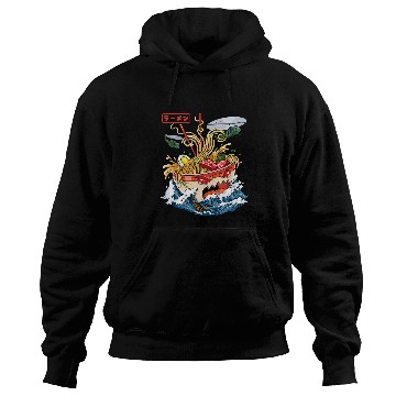 Discover Great Ramen of Kanagawa Japanese Food Kaiju Kawaii Ramen Hoodies