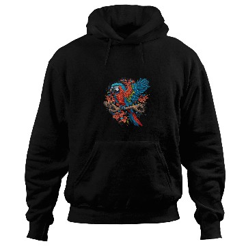 Discover Surrealism Japanese Painting Macaw Hoodies