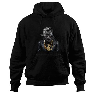 Discover Black Pit Bull Rapper as Hip Hop Artist Dog Hoodies