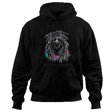 Discover Black Pit Bull Dog Dreadlocks Hippie Reggae Dreads Hoodies