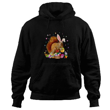 Discover Squirrel Lover Cute Squirrel Easter Day Bunny Eggs Easter Costume Womens Hoodies