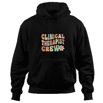 Discover Clinical Therapist Crew Retro Groovy Psychologist Vibes Hoodies
