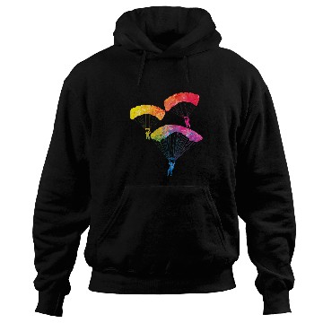 Discover Skydiving Gift Rainbow Color Parachute Skydiving Skydiver Hoodies