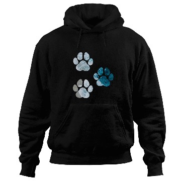 Discover Dog Paw Prints Ocean Beach Waves Hoodies