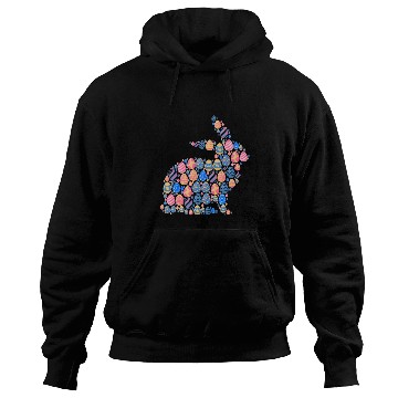 Discover Rabbits Cute Easter Egg Bunny Colorful Rabbit Easter Hoodies