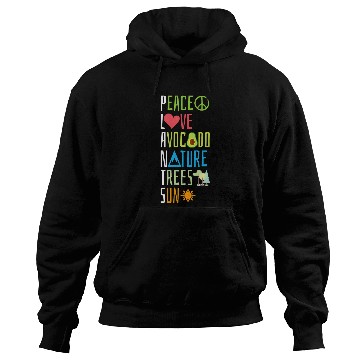 Discover Gardening Plant Peace Love Avocado Nature Trees Sun Hoodies