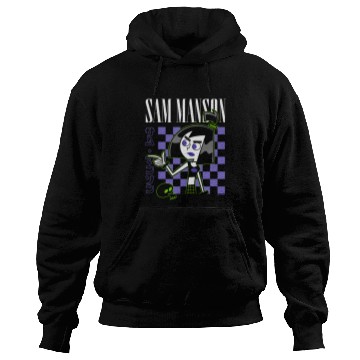 Discover Danny Phantom Sam Manson Retro Kanji Checkerboard Portrait Hoodies