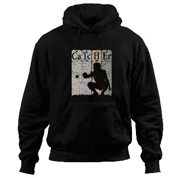 Discover Baseball Periodic Table Elements Nerd Baseball Catcher Retro 4 Hoodies