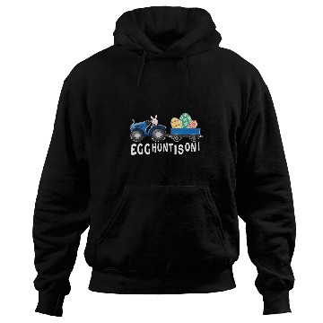 Discover Tractor driving Egg Hunt Is On Bunny riding Tractor with Easter for kids Hoodies