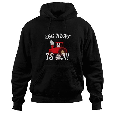Discover Tractor driving Kids Cute Easter Bunny Tractor Egg Hunt Is On Easter Egg Hunt Hoodies