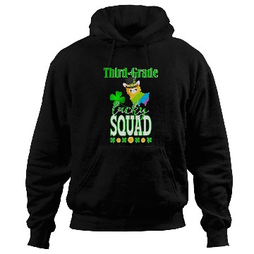 Discover St Patricks Third Grade Teacher Student Cute Llama Squad Hoodies