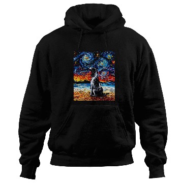Discover English Springer Spaniel Beach Starry Night Dog Art by Aja Hoodies