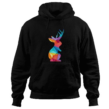 Discover Rabbits Cute Colorful Jackalope Fun Cute Rabbit Animal Lover Graphic Hoodies