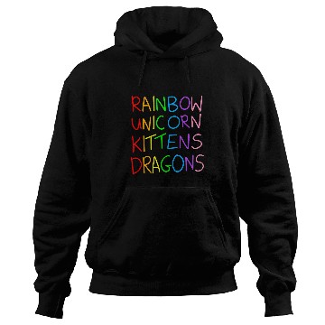Discover Rainbow Unicorns Kittens Dragon Hoodies