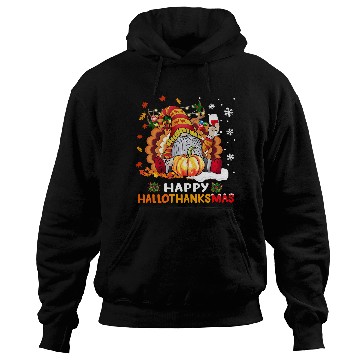 Discover Halloween Gnome Happy HalloThanksMas Thanksgiving Christmas 385 Hoodies