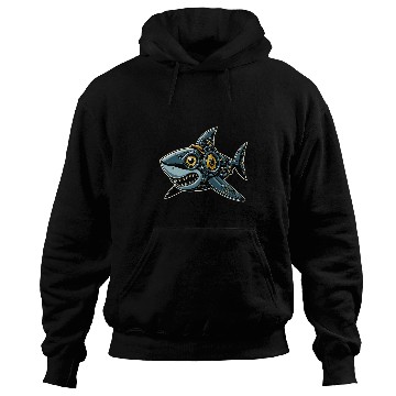 Discover Shark Robots Robotics Engineering Technology Programmer Hoodies