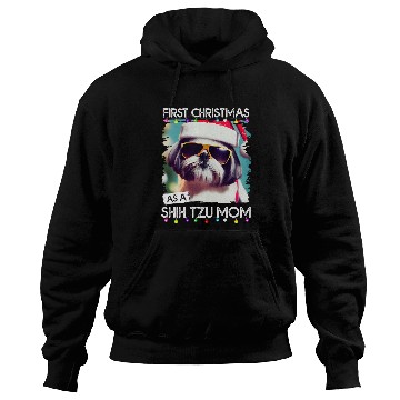 Discover First Christmas as a Shih Tzu mom 4 Hoodies