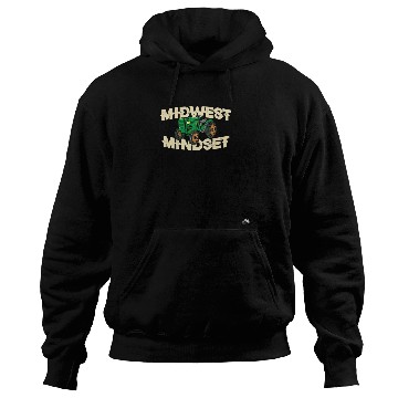 Discover Tractor driving Midwest Mindset Tractor Farm Hoodies