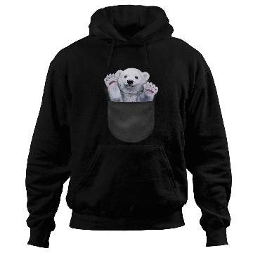 Discover Funny Bear Cute Polar Bear in Pocket Cute Bears Hoodies