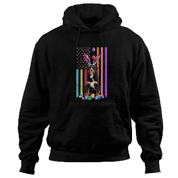 Discover Easter Day American Eggs Flag Bernese Mountain Dog Funny Hoodies