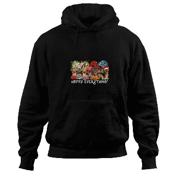 Discover Yorkshire Terrier Happy Everything Yorkshire Terrier Dog Seasons All Year Tree24 Yorkie Hoodies