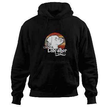 Discover Labrador Lab Dog Funny Dog The Labfather Lab Labrador Dad Retro Sunset Hoodies