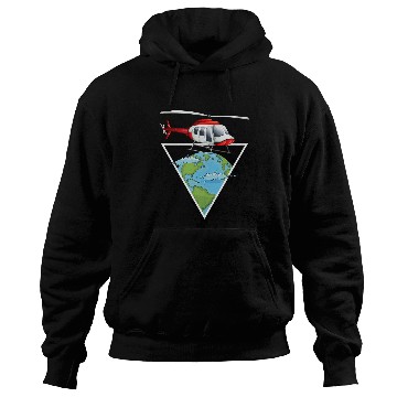 Discover Helicopter Earth Helicopter Pilot Aviation Flying Hoodies