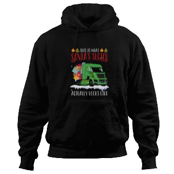 Discover Christmas Truck Driver Funny Christmas Santa Sleighs 3 Hoodies