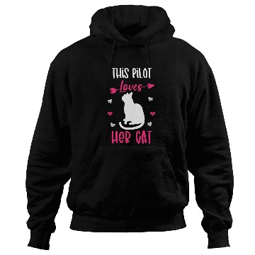 Discover This Pilot Loves Her Cat Funny Cat Owner Hoodies