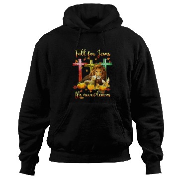 Discover Lion Gift Sheep Fall For Jesus He Never Leaves Lion Sheep Christian 86 Hoodies