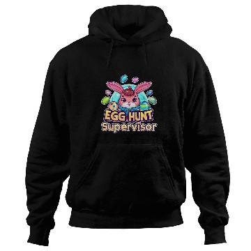Discover Funny Easter Egg Hunt Supervisor Dad Mom Kid Party Hoodies