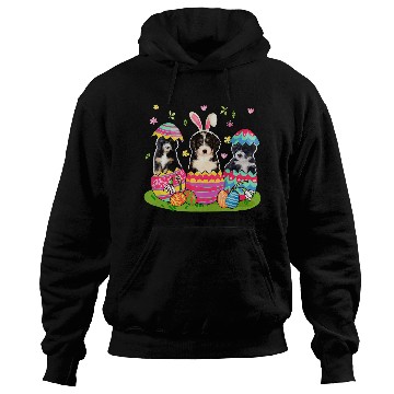 Discover Three Bunny Bernedoodle Inside Easter Egg Happy Easter Hoodies