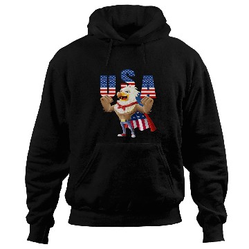 Discover 4th of July  Bald Eagle Hero US Flag Hoodies