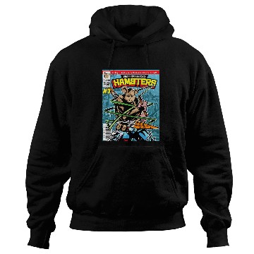 Discover Reading Book Comic Book Cover Page Magazine Figure Hamster Reader Hoodies
