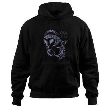 Discover Barn Owl Moon Moth Wicca Esoteric Hoodies