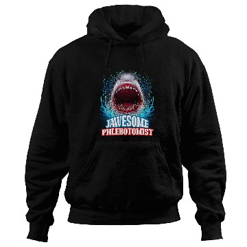 Discover Jawesome Phlebotomist Laboratory Lab Tech Great White Shark Hoodies