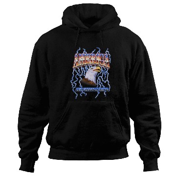 Discover American Bald Eagle Let Freedom Ring Lightning Bolt Hoodies