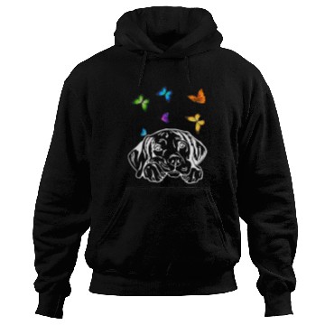 Discover Dog Vizsla with butterflies weimaraner dog butterfly Hoodies