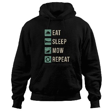 Discover Eat Sleep Mow Repeat Funny Lawn Mowing Hoodies