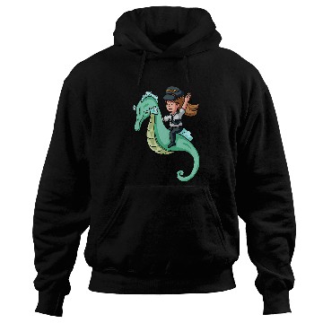 Discover Seahorse Pilot Riding Fantasy Flight Crew Pilot Aviation Hoodies
