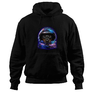 Discover Doberman Pet in Space Galaxy Astronaut Helmet Hoodies