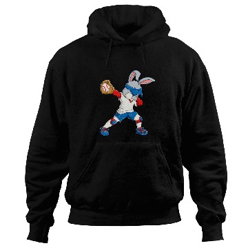 Discover Sport Baseball Dabbings Bunny Easter Day Baseball Catcher Happy Easter Boys Hoodies
