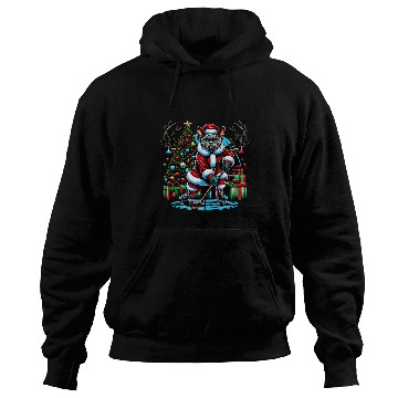 Discover Sport Hockey Santa Devon rexs Cat Playing Hockey Hoodies