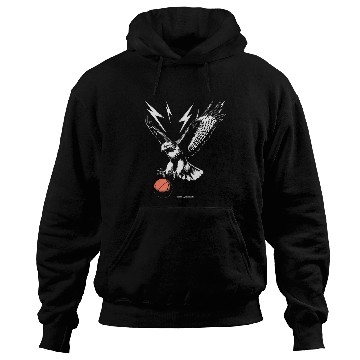 Discover Sport Basketball HAWK PLAYING BASKETBALL WITH LIGHTNING BOLTS Hoodies