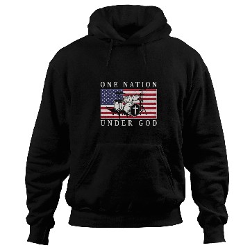 Discover Funny Drummer Lover One Nation Under God Drummer Drumming Hoodies