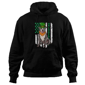 Discover Bull Terrier Pet Stafford Bull Terrier St Patricks Day Irish American Flag Hoodies