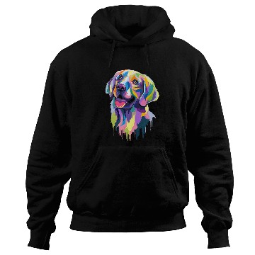 Discover Golden Retriever Pet Face Watercolor Colorful Pop Art Hoodies